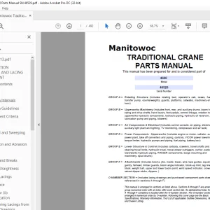 Manitowoc Traditional Crane 4600 Parts Manual SN 46529 - PDF DOWNLOAD