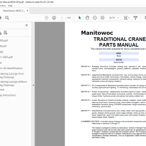 Manitowoc Traditional Crane 4600 Parts Manual SN 46536 - PDF DOWNLOAD
