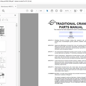 Manitowoc Traditional Crane 4600 Parts Manual SN 46543 - PDF DOWNLOAD