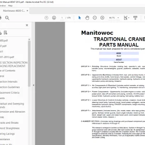 Manitowoc Traditional Crane 4600 Parts Manual SN 46547 - PDF DOWNLOAD