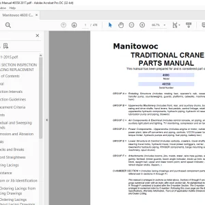 Manitowoc Traditional Crane 4600 Parts Manual SN 46558 - PDF DOWNLOAD