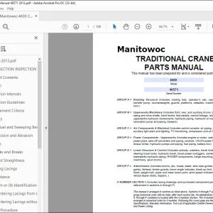 Manitowoc Traditional Crane 4600 Parts Manual SN 46571 - PDF DOWNLOAD