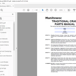 Manitowoc Traditional Crane 4600 Parts Manual SN 46584 - PDF DOWNLOAD