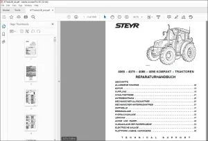 STEYR 4065 4075 4085 4095 KOMPAKT TRAKTOREN REPARATURHANDBUCH PDF