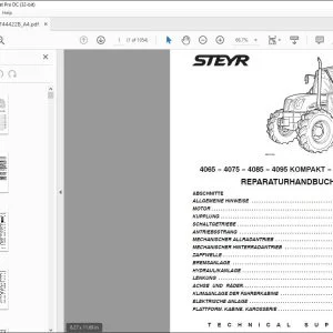 STEYR 4065 4075 4085 4095 KOMPAKT TRAKTOREN REPARATURHANDBUCH PDF