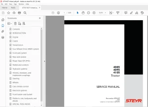 STEYR 4085 4095 4105 Tractor Service Manual 47531627 - PDF DOWNLOAD