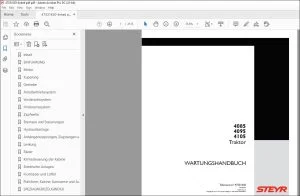 STEYR 4085 4095 4105 Traktor WARTUNGSHANDBUCH 47531630 PDF