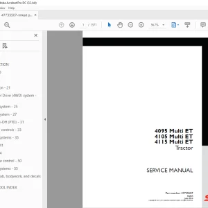 STEYR 4095 Multi ET 4105 Multi ET 4115 Multi ET Service Manual PDF