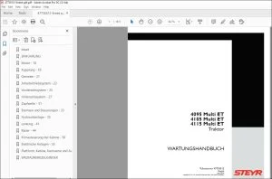 STEYR 4095 Multi ET 4105 Multi ET 4115 Multi ET WARTUNGSHANDBUCH PDF