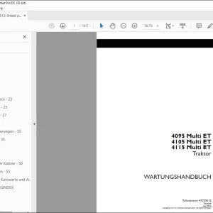 STEYR 4095 Multi ET 4105 Multi ET 4115 Multi ET WARTUNGSHANDBUCH PDF