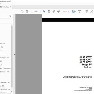STEYR 6150 CVT 6165 CVT 6175 CVT Traktor WARTUNGSHANDBUCH 47950252 PDF