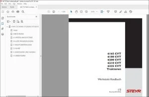 STEYR 6165 CVT 6180 CVT 6200 CVT 6210 CVT 6225 CVT Werkstatt-Handbuch PDF