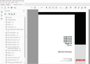 STEYR 6185 CVT 6200 CVT 6220 CVT 6240 CVT Tractor Service Manual PDF
