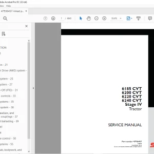 STEYR 6185 CVT 6200 CVT 6220 CVT 6240 CVT Tractor Service Manual PDF