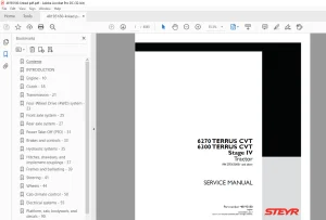 STEYR 6270 TERRUS CVT 6300 TERRUS CVT Service Manual 48193180 PDF