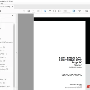 STEYR 6270 TERRUS CVT 6300 TERRUS CVT Service Manual 48193180 PDF