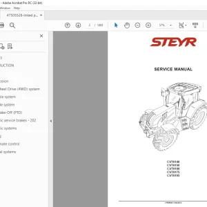 STEYR CVT 6140 CVT 6150 CVT 6160 CVT 6175 CVT 6195 Service Manual PDF