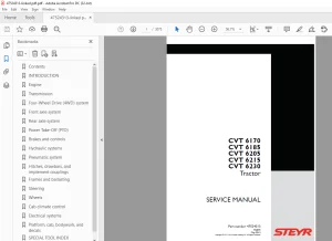 STEYR CVT 6170 CVT 6185 CVT 6205 CVT 6215 CVT 6230 Service Manual PDF