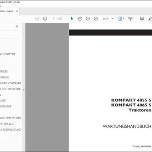 STEYR KOMPAKT 4055S KOMPAKT 4065S Traktoren WARTUNGSHANDBUCH 84419894A PDF