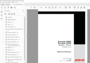 STEYR Kompakt 4055S Kompakt 4065S Tractor Service Manual PDF
