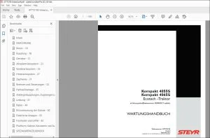 STEYR Kompakt 4055S Kompakt 4065S Traktor WARTUNGSHANDBUCH 47772193 PDF