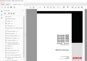 STEYR Kompakt 4075 4085 4095 4105 4115 Tractor Service Manual 47803877 PDF