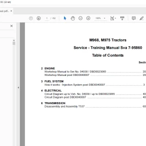 STEYR M968 M975 Tractor Service Manual 7-95860 - PDF DOWNLOAD