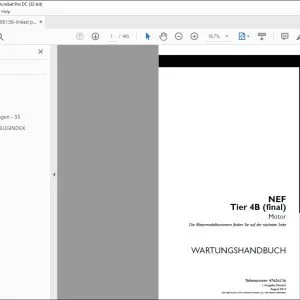 STEYR NEF Tier 4B (final) Motor WARTUNGSHANDBUCH 47606136 PDF
