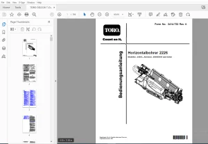 TORO Horizontalbohrer 2226 Bedienungsanleitung 3414-732 PDF