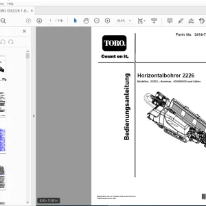 TORO Horizontalbohrer 2226 Bedienungsanleitung 3414-732 PDF