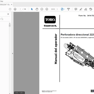 TORO Perforadora direccional 2226 Manual del operador PDF