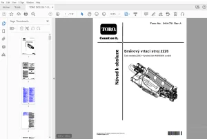 TORO Směrový vrtací stroj 2226 Návod k obsluze 3414-731 PDF