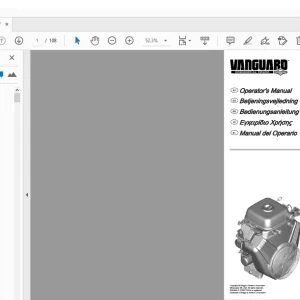 Vanguard Commercial Power 540000 610000 61E100 Operator's Manual PDF