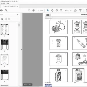 Volvo Penta 5.0GL-H, 5.0GL-HF Marine Gasoline Engine Parts Manual PDF