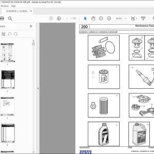 Volvo Penta 5.0GXiCE-J, 5.0GXiCE-JF, 5.0GXiCE-M, 5.0GXiCE-MF Parts Manual PDF