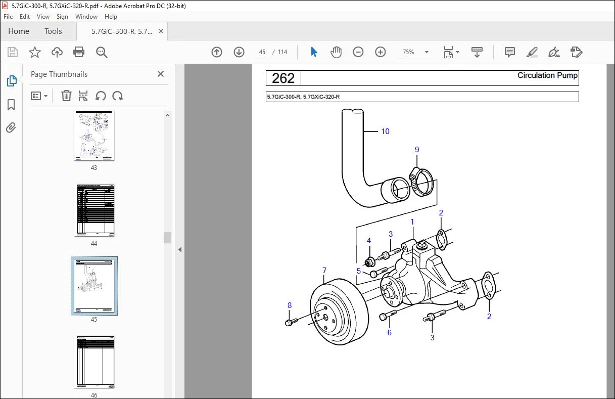 Volvo Penta 5.7GiC-300-R, 5.7GXiC-320-R Marine Gasoline Engine Parts Manual PDF - Image 3