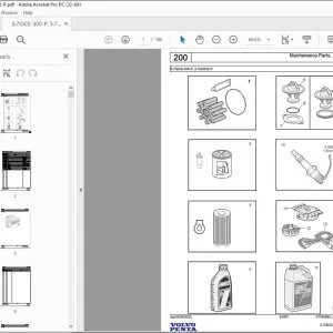 Volvo Penta 5.7GiCE-300-P, 5.7GXiCE-P Marine Gasoline Engine Parts Manual PDF