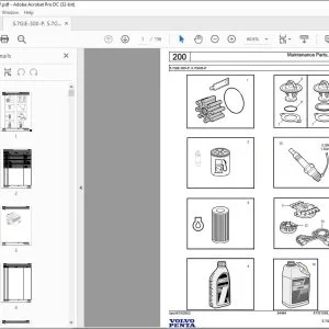 Volvo Penta 5.7GiE-300-P, 5.7GXiE-P Marine Gasoline Engine Parts Manual PDF