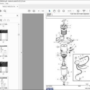 Volvo Penta MD22, MD22A, MS2B-A, TMD22A Parts Manual PDF