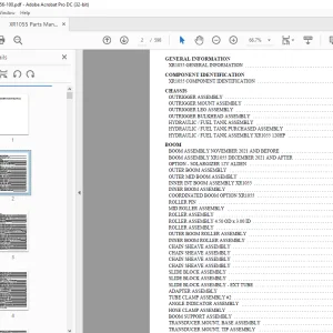 Xtreme Telehandler XR1055 Forklift Parts Manual - PDF DOWNLOAD