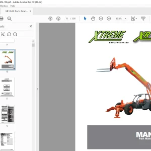 Xtreme Telehandler XR1245 Forklift Parts Manual - PDF DOWNLOAD