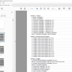 Xtreme Telehandler XR1270 Parts Manual - PDF DOWNLOAD