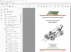 Xtreme Telehandler XR2045 Forklift Parts Manual PDF