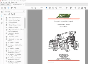 Xtreme XR2450 Telehandler Forklift Parts Book PDF Download