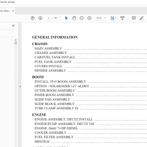 Xtreme Telehandler XR5519 Forklift Parts Manual  - PDF DOWNLOAD