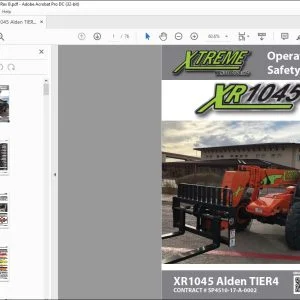 Xtreme XR1045 Alden TIER4 Operation & Safety Manual - PDF DOWNLOAD
