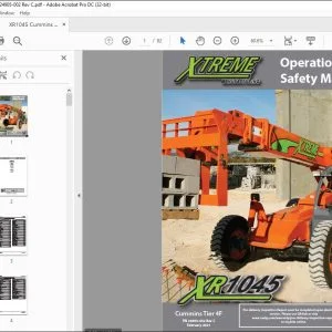 Xtreme XR1045 Cummins Tier 4F Operation & Safety Manual 24905-002 PDF