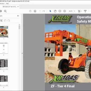 Xtreme XR1045 ZF Tier 4 Final Operation & Safety Manual 24905-002 PDF