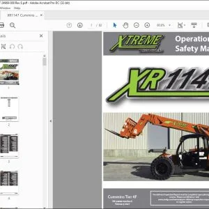 Xtreme XR1147 Cummins Tier 4F Operation & Safety Manual 24969-000 PDF