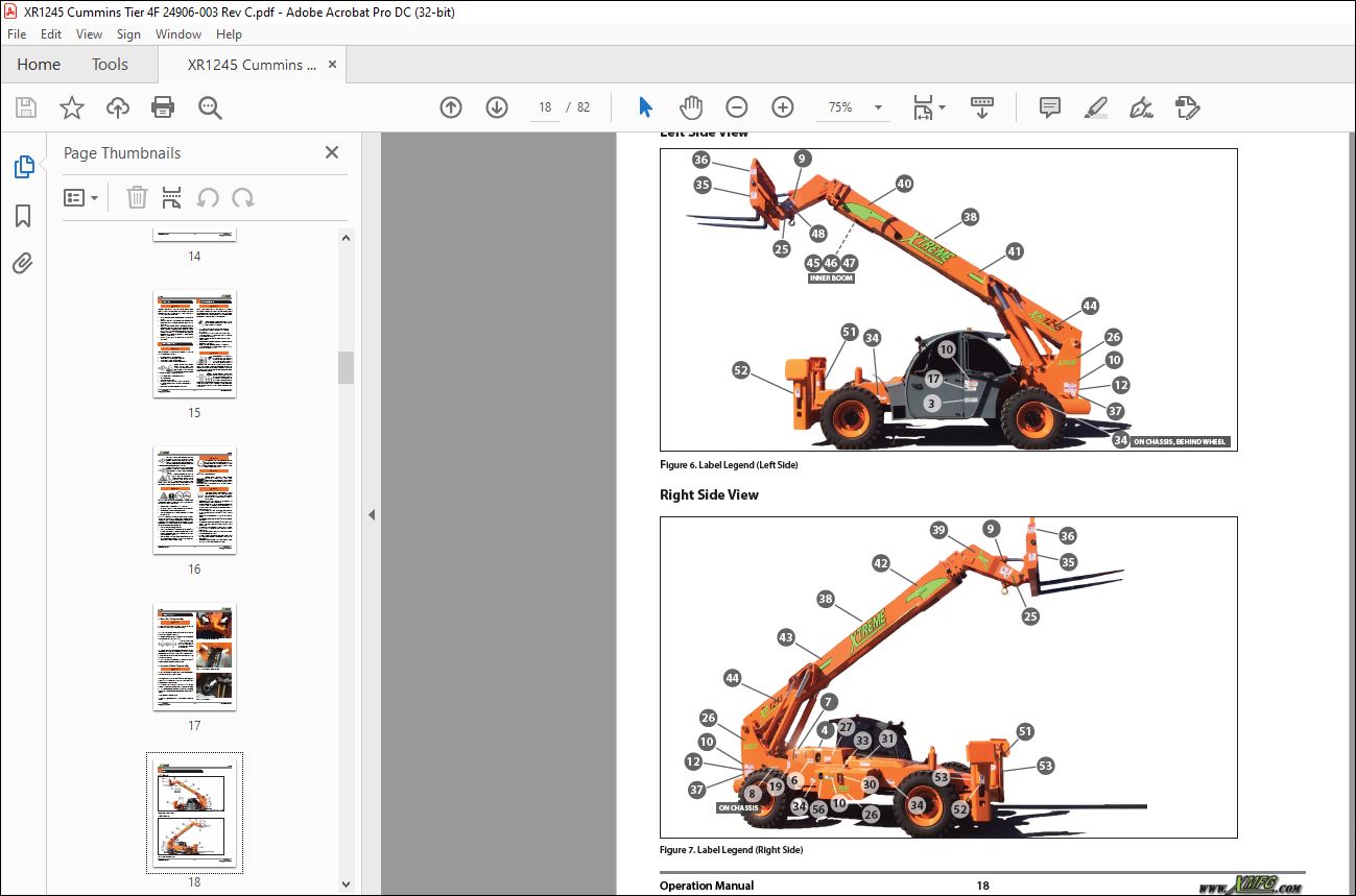 Xtreme XR1245 Cummins Tier 4F Operation & Safety Manual PN 24906-003 ...